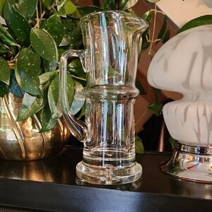 Vintage Krosno Pitcher Crystal Clear Glass Poland Danish Design Barware